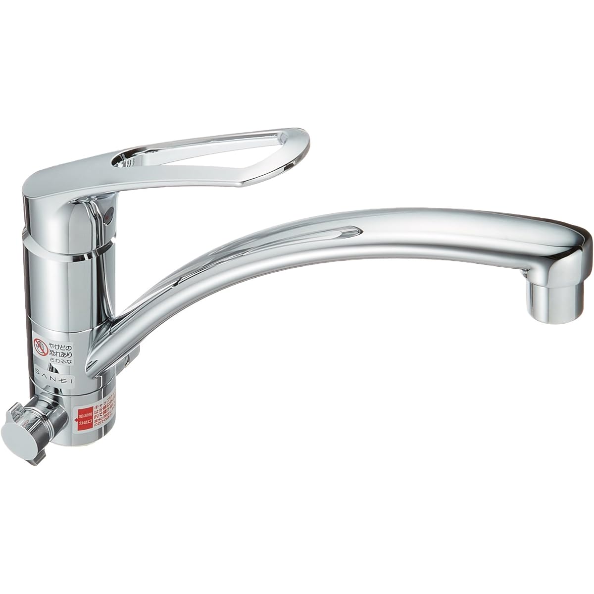 SANEI Single One Hole Mixer Faucet for Kitchen with Hot Water Spout, Eco Saving K8761ETJV-13