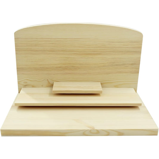 Buddhist altar, open type Buddhist altar, memorial stage, natural color, veneer, hand memorial service (Solid wood (40x25x25cm))