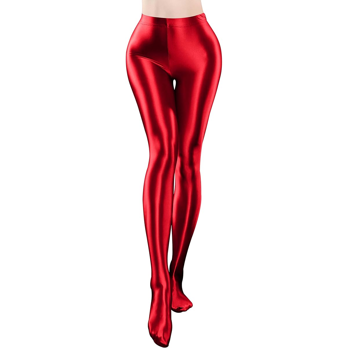 [Maeau] Women's Leggings, Tights, Stretchy, Spats, Pants, Long, Stretch, High Waist, Yoga Wear, Beautiful Legs, Casual, Dance, Yoga, Stylish, Shiny