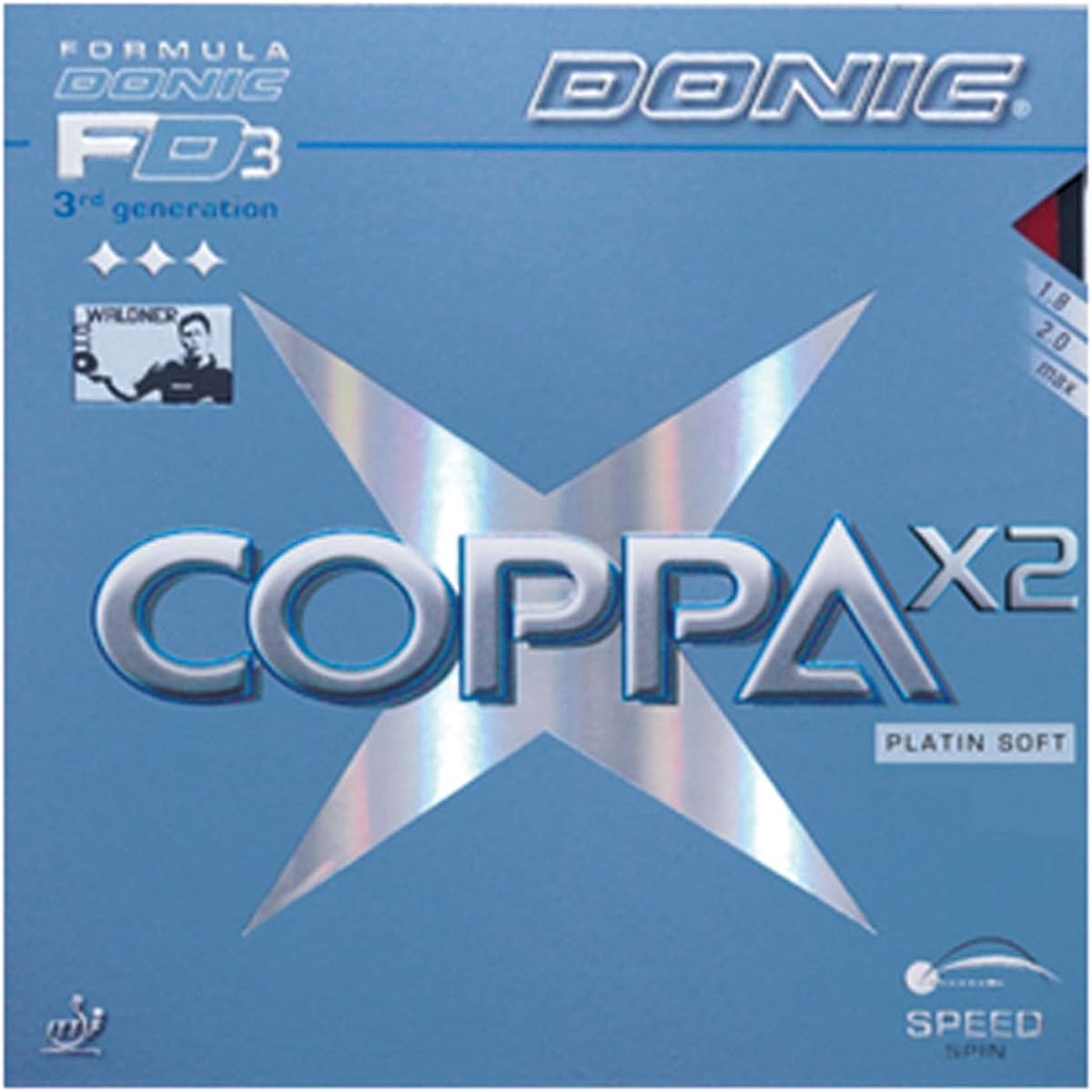 DONIC Table Tennis Coppa X2 Soft Rubber Back Red 2.0 AL053