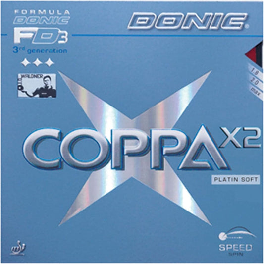 DONIC Table Tennis Coppa X2 Soft Rubber Back Red 2.0 AL053