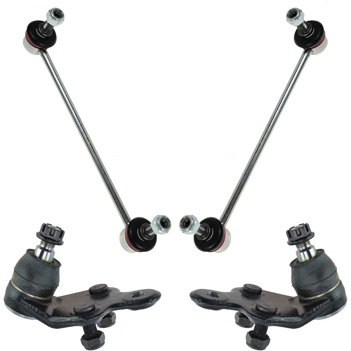 TRQ Front Ball Joint Joint Swaver Link Suspension Kit 4 Peace For Toyota Kamri Avalon