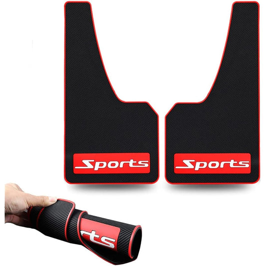 LLJSTAT Soft material Automotive car fender car mud universal fit black plush guard rubber Mud guard no collision universal 43.5cm 23cm 0.5cm (sports)