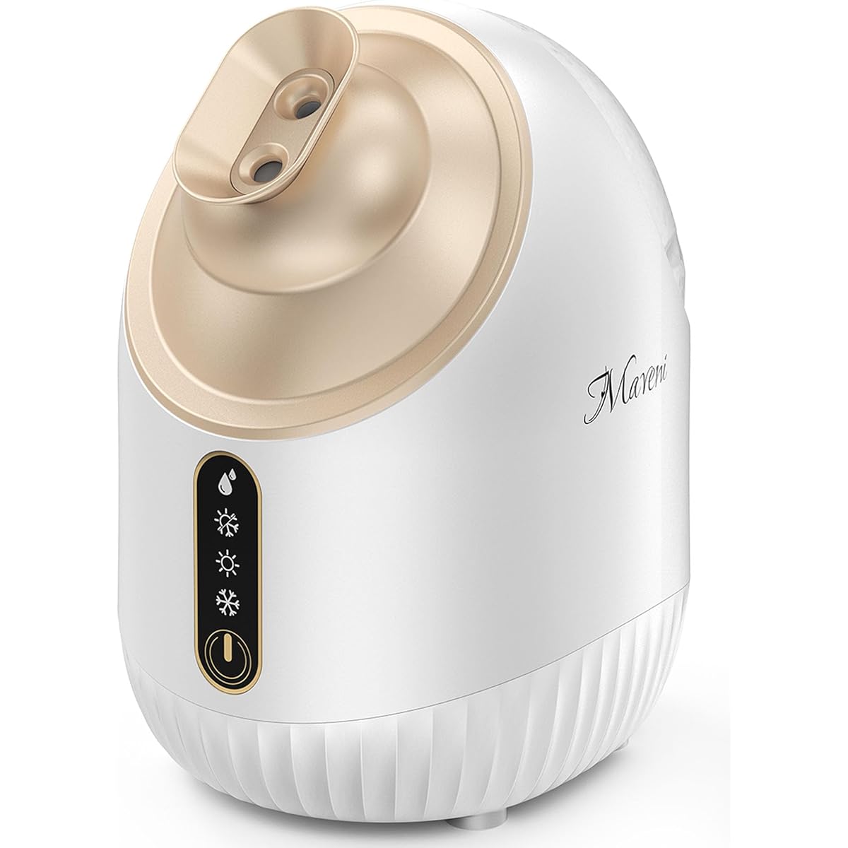 Maveni FACE STEAMER Face Steamer Deluxe Type Maveni Champagne Gold Tone Dense Nano Mist Hot/Cold Steamer Beauty Moisturizing Tap Water OK Plenty of Tank