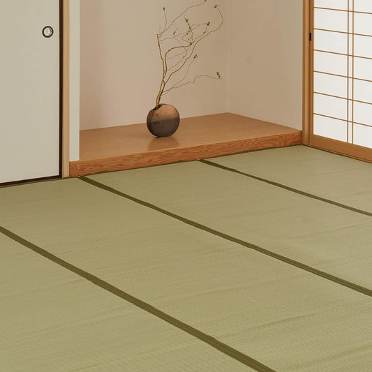 Hagiwara Washable Rush Style Carpet Green Edoma 8 tatami Approx. 352 x 352 cm "Shijo" Rug Overlay Washable Tatami Protection