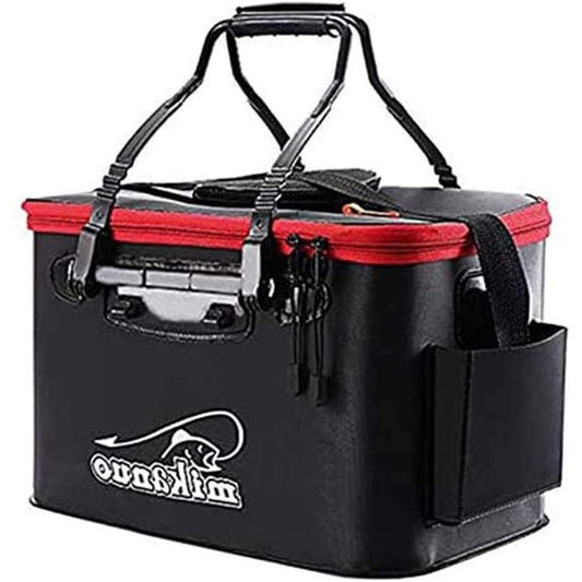 HIKER Fishing Bucket Water Pump Foldable Bucket Fishing Tackle Outdoor Folding EVA Water Pail Large Capacity (45cm 28L)