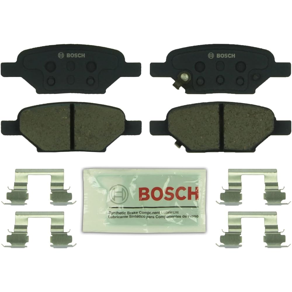 BOSCH BC1033 QUIETCAST Premium Ceramic Disc Brake Pad Set for Chevolley: 05-09 HHR, 04-12 Malibu; Pontiac: 07-10 G5, 05-10 G6, 2006 Pursu -07 Ion; Rear