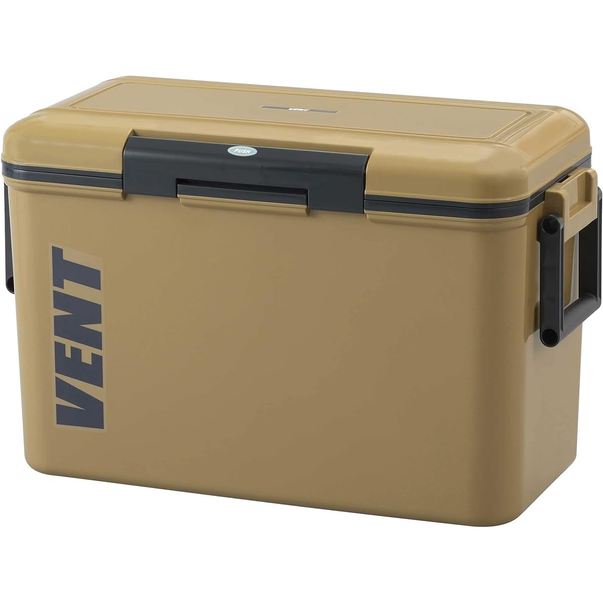 Sanka Bansereno Cooler box that can be opened and closed with one push, German khaki (matte specification), 36L, easy to clean with removable lid, made in Japan, fishing cooler, fishing, camping (width 59 x depth 29.4 x height 37.2 cm) SVES-#38KA