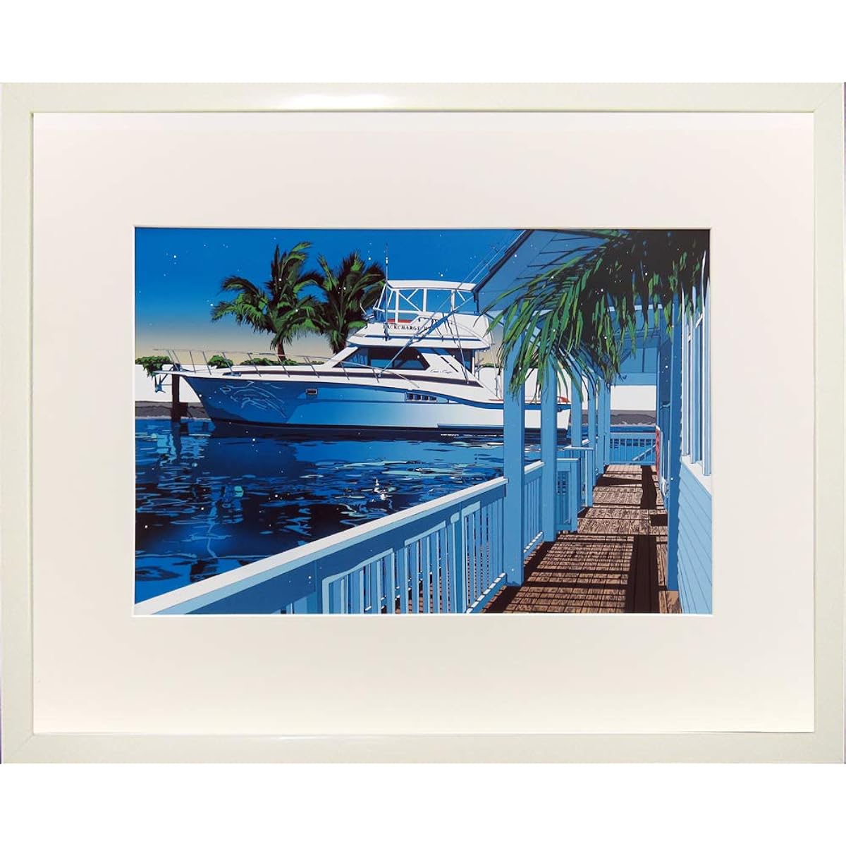 Hideto Suzuki ◆ [Blue Waterway] ◆ Art print ◆ Framed 53x43cm ◆