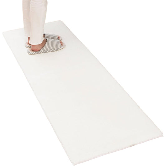 Oka Good Dryness D Nature Long Mat White Approx. 50cm x 150cm (Multi-purpose kitchen mat, entrance mat, living room mat, etc.)