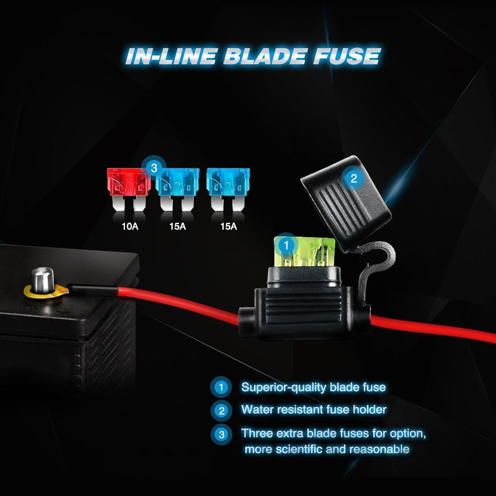 NILIGHT -10013W NI -WA 07 LED Light Bar Wiring Harness Kit SASQUATCH LIGHTS 12V 5 pin locker switch on off