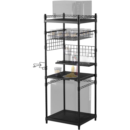 Bauhutte Desk Rice Pantry BHS-550PA-BK Refrigerator Rack Range Stand