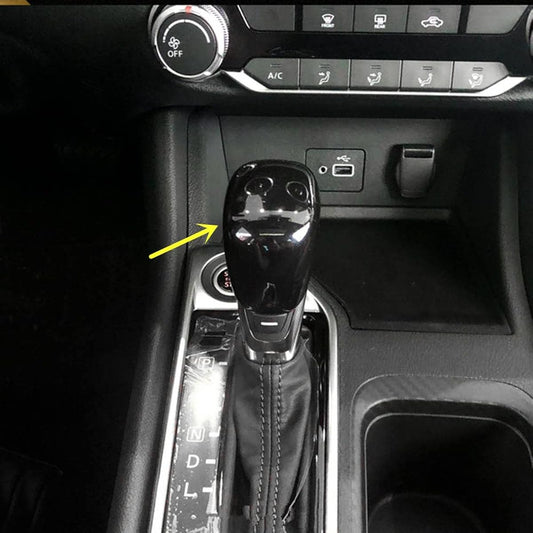 ZIWEN Gloss Black Interior Trim Gear Shift Knob Nissan Centrica Ultima 2020 2022 2022 For Versa Kick (Gear Shift Knob)