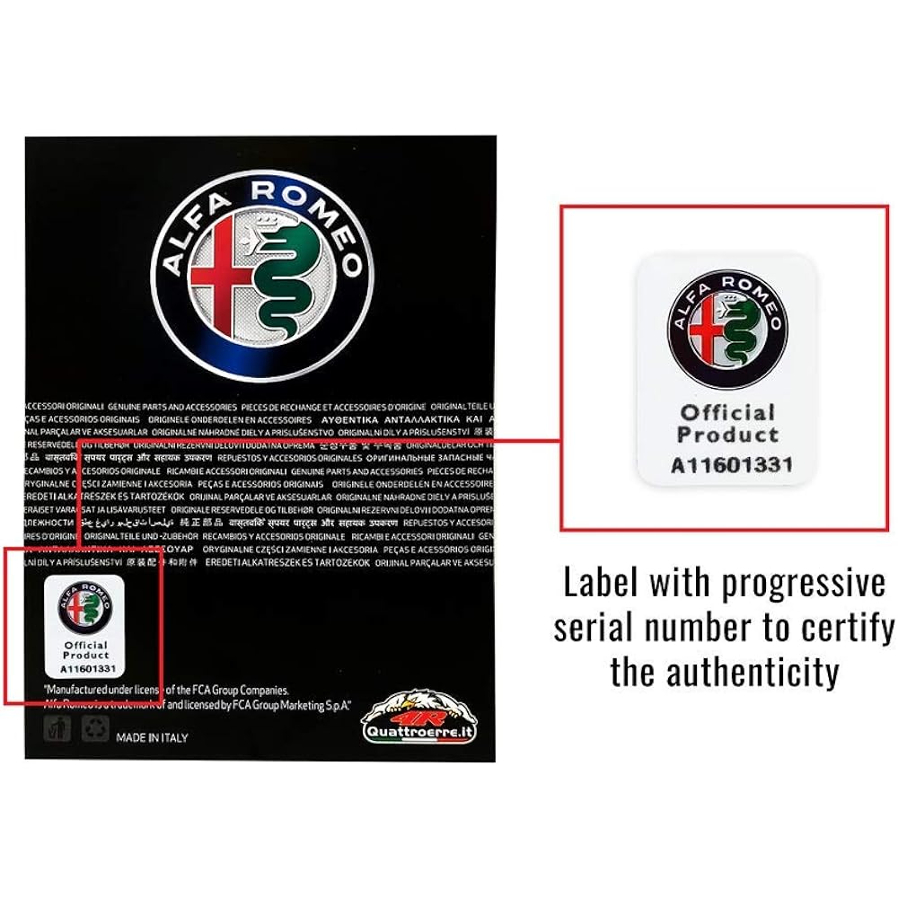 QUATTROERRE 4R.IT 21842 3D Sticker Official Clover Green Silver Right+left 95 x 85mm