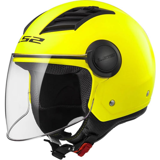 LS2, Casco jet moto Airflow mat yellow, L