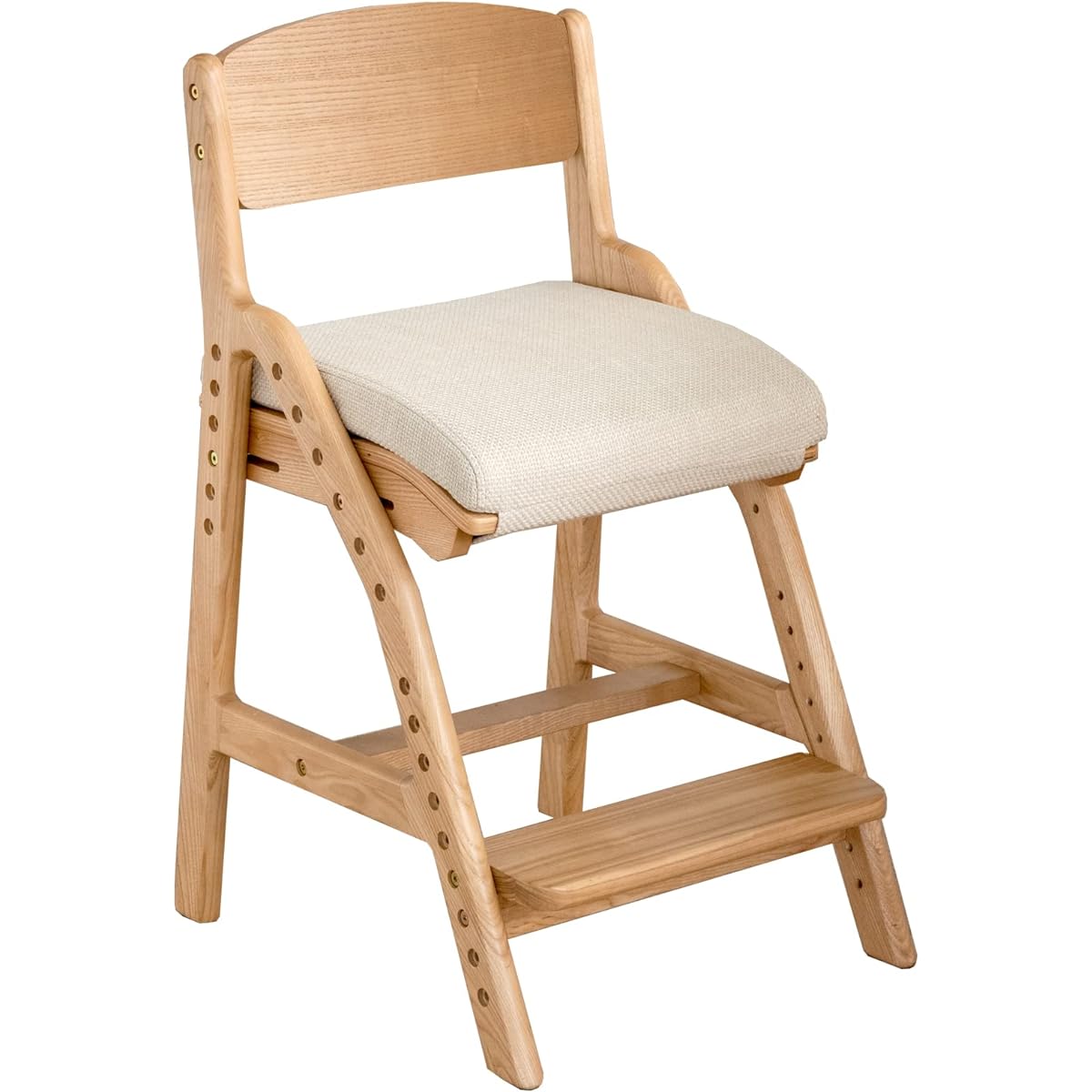 Tansu no Gen Study Chair [Devised by a working mom] Seat slide, washable seat cover, natural wood, height adjustable, study chair, children's study chair, natural 49600851 (87708)