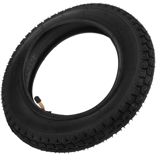 Bicycle Tire and Inner Tube, Inflatable Rubber Tire 12 1/2x2 1/4 (57‑203) Tire and Inner Tube Set with Angle Valve Stem for Electric Bicycle
