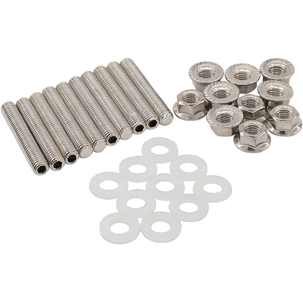 Newyall Stainless steel exhaust manifold head stud bolt nut kit
