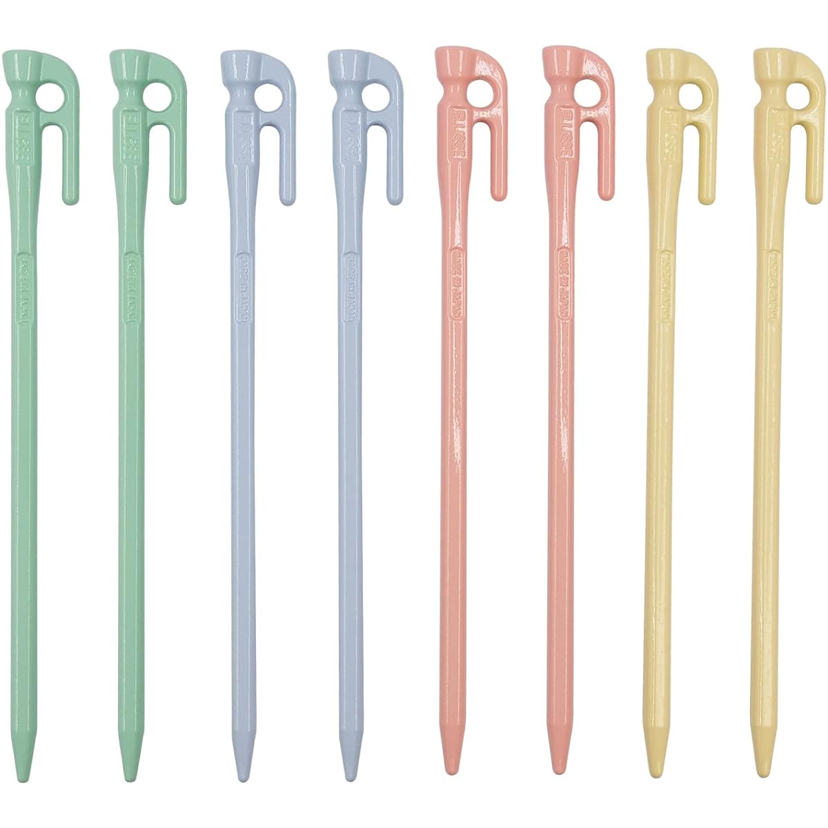 ELLISSE Forged Peg Elisse Stake 28cm Set of 8 Powder Baked Paint MADE IN JAPAN (Pastel Color Set)