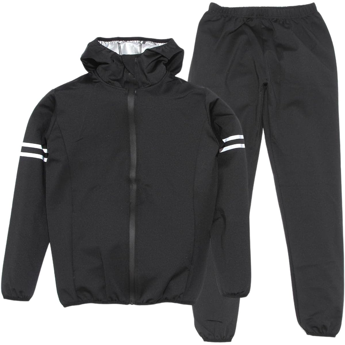 [Mie-Mie] Sauna Suit, Men's Sportswear, Top and Bottom Set, Running Wear, Waterproof, Sweating, Weight Loss, Gym Wear, Unisex
