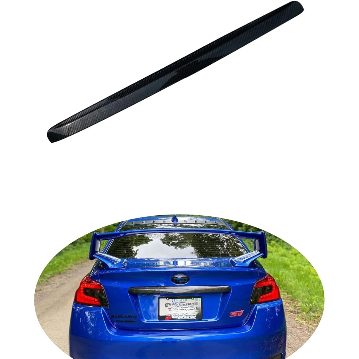 Gogocarbon Rear Garnish Subaru WRX STI VAB/WRX S4 VAG Sedan 2015-2021 2015-2021 Real Dryer Bon Cap Exterior Lightweight UV Clear Coating