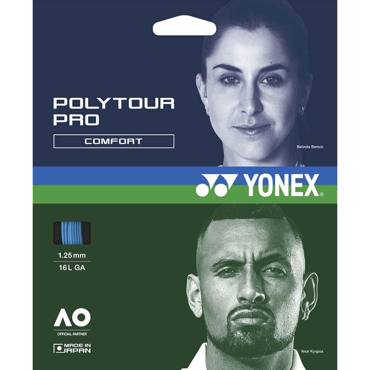 YONEX Tennis Gut String Polytour Pro 115 Blue (002) PTGP115