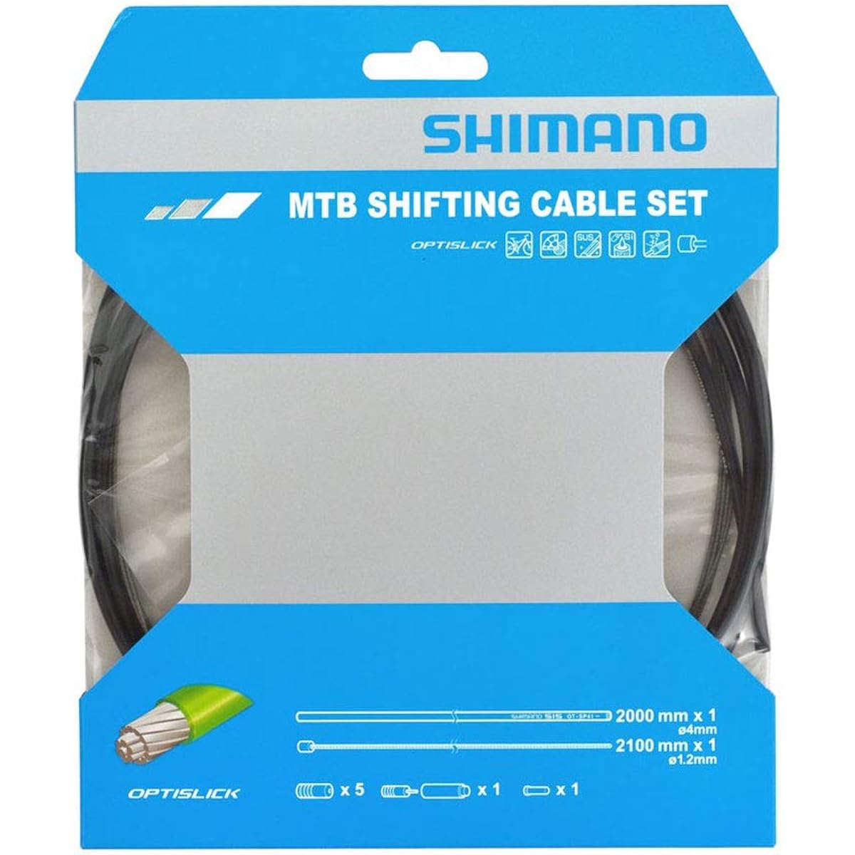 SHIMANO Repair Parts Shift Cable Set Optislick MTB Black *1 shift inner cable Y60198092