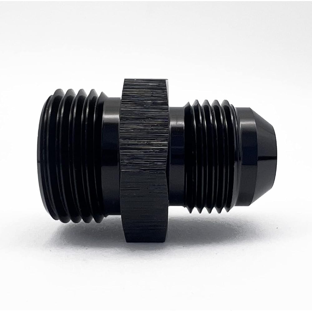 KRD Performance Straight Aluminum 16an osflare from Osflear 16an ORB O Ring Bossport Fuel Pump Rail ad adapter fitting black