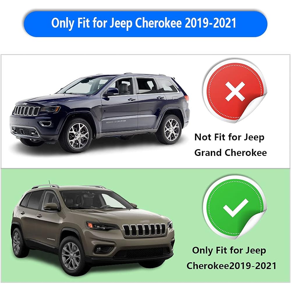 BOPARAUTO Cargo Cover Jeep Cherokee Accessories Waterproof 2019 2020 2021 Rear Trunk Shade Cover