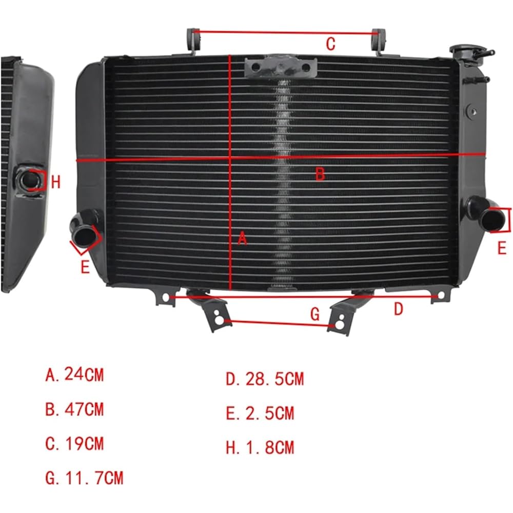 Auto Vial Mirage Eater Cooling Cooler S/UZU-KI GSX-R1000 K3 K4 2003 2004 GSXR1000