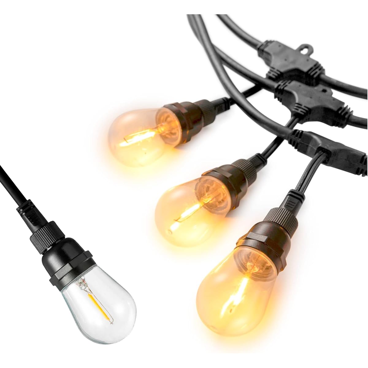 Takasho Garden Light Light Classic Party Light 10 Bulbs for Additional Approx. Length 5.5m x Height 21cm Bulb Color Illumination Outdoor Waterproof Retro Light Resin LGH-03
