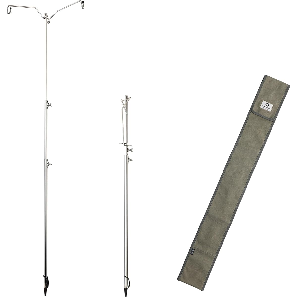 CAMPING MOON Hammer Lantern Stand, 5 lbs., All Stainless Steel, Storage Case Included, Tip Cover, Lantern Stand
