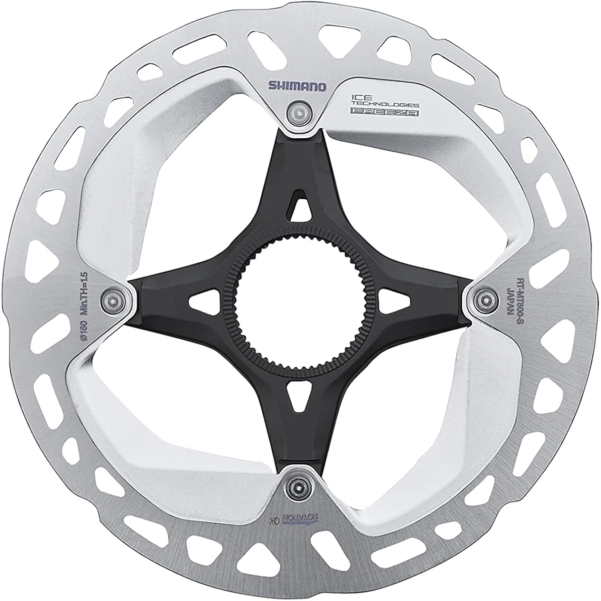 SHIMANO Disc Rotor RT-MT800 160mm Included/Outer Serration Lock Ring