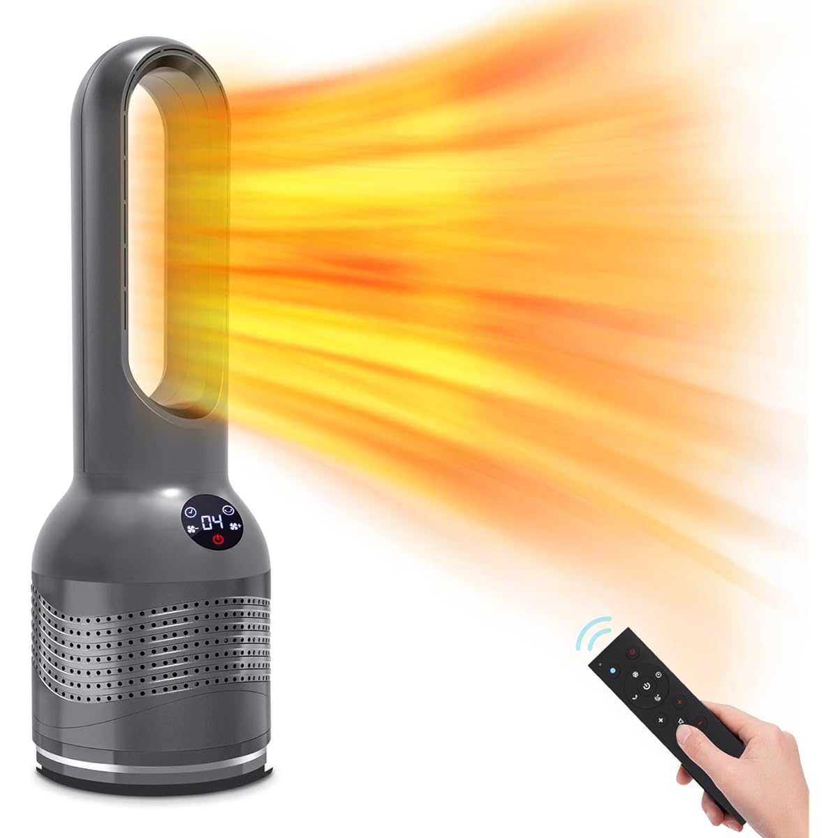 Ceramic Heater, Featherless, Air Conditioning Function, 2023 Winter Speed Heating Type, Air Purifying Function, 3 Levels of Hot Air, 8 Levels of Air Blowing, Left and Right Automatic Oscillation, 8