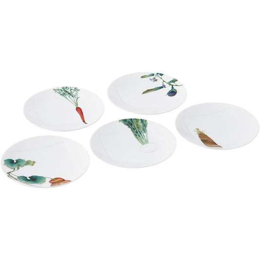 Noritake Noritake Plate (Picture Change Set) 15.5cm Shunsai Kyoka Microwave Safe Dishwasher Safe 5 Pieces Fine Porcelain F9931A/1620-38