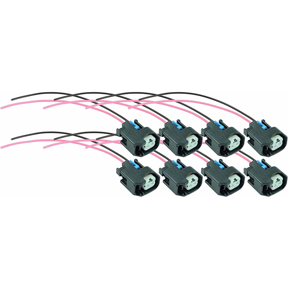 ICT Billet LS EV6 LS3 Injector Wyconector Pig Tail Plug USCAR (8 packs) WPINJ40X8