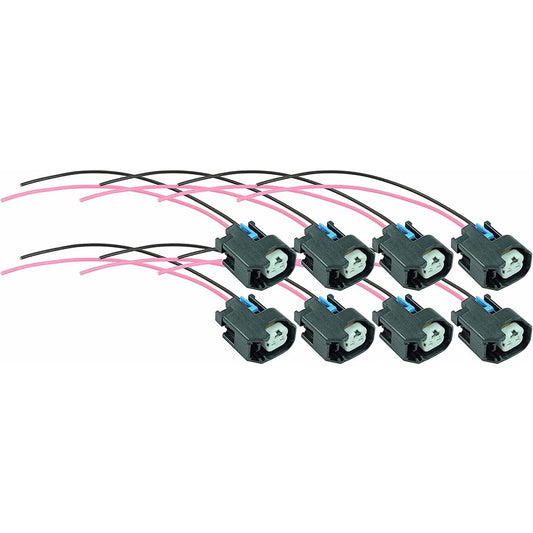 ICT Billet LS EV6 LS3 Injector Wyconector Pig Tail Plug USCAR (8 packs) WPINJ40X8