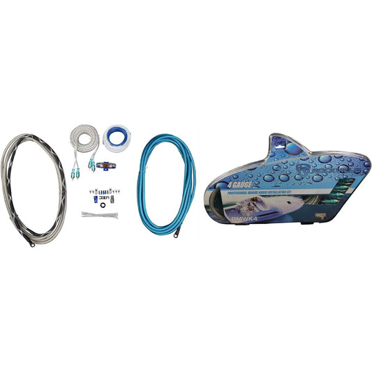 ROCKVILLE RMWK4 4 AWG Gauge Waterproof Marine Amplifier/Amplifier Attachment Wire Kit