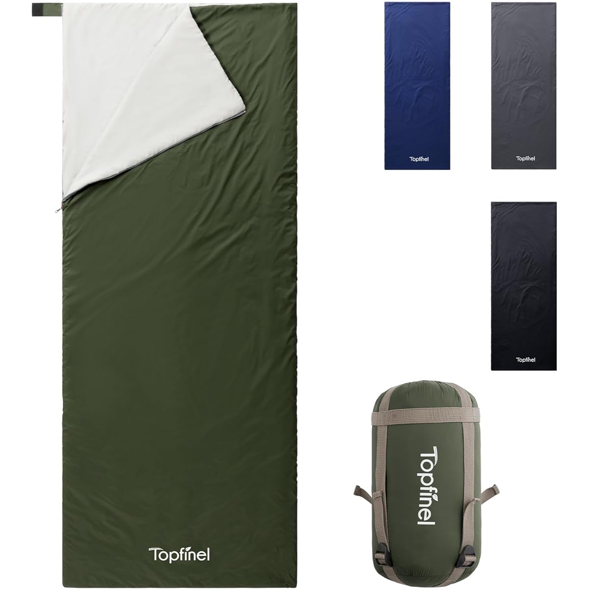 Topfinel Sleeping Bag, All Seasons, Compact, Lightweight, Waterproof, Sleeping Bag, For Summer, Winter, Storage Pack Included, Outdoor, Camping Equipment, Sleeping In The Car, Disaster Prevention Goods, Futon Set, 760g, Comfortable Temperature 15-22℃