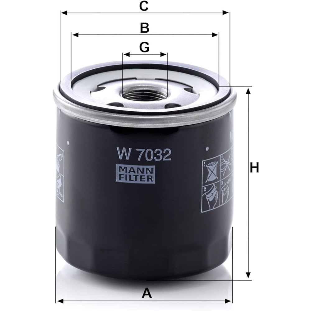 MANN Oil Element Model Number: W7032 W7032