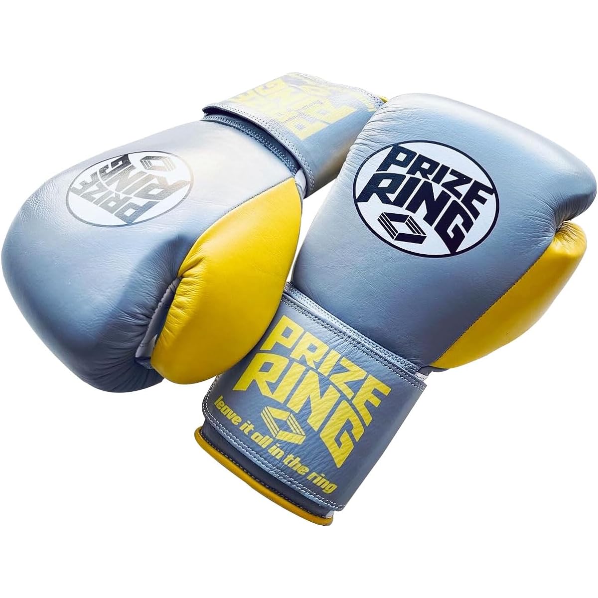 PRIZE RING Boxing Gloves “Professional SS” Gray/Yellow (14oz)