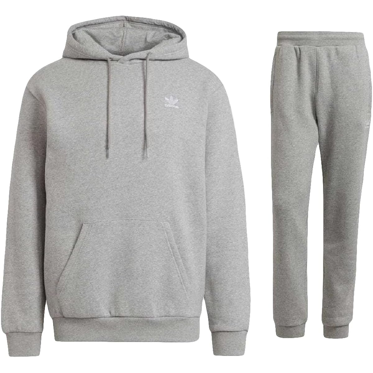 adidas Originals TREFOIL Essentials Adicolor Brushed-lined French Terry Sweatshirt Parka x Long Pants Top and Bottom Set
