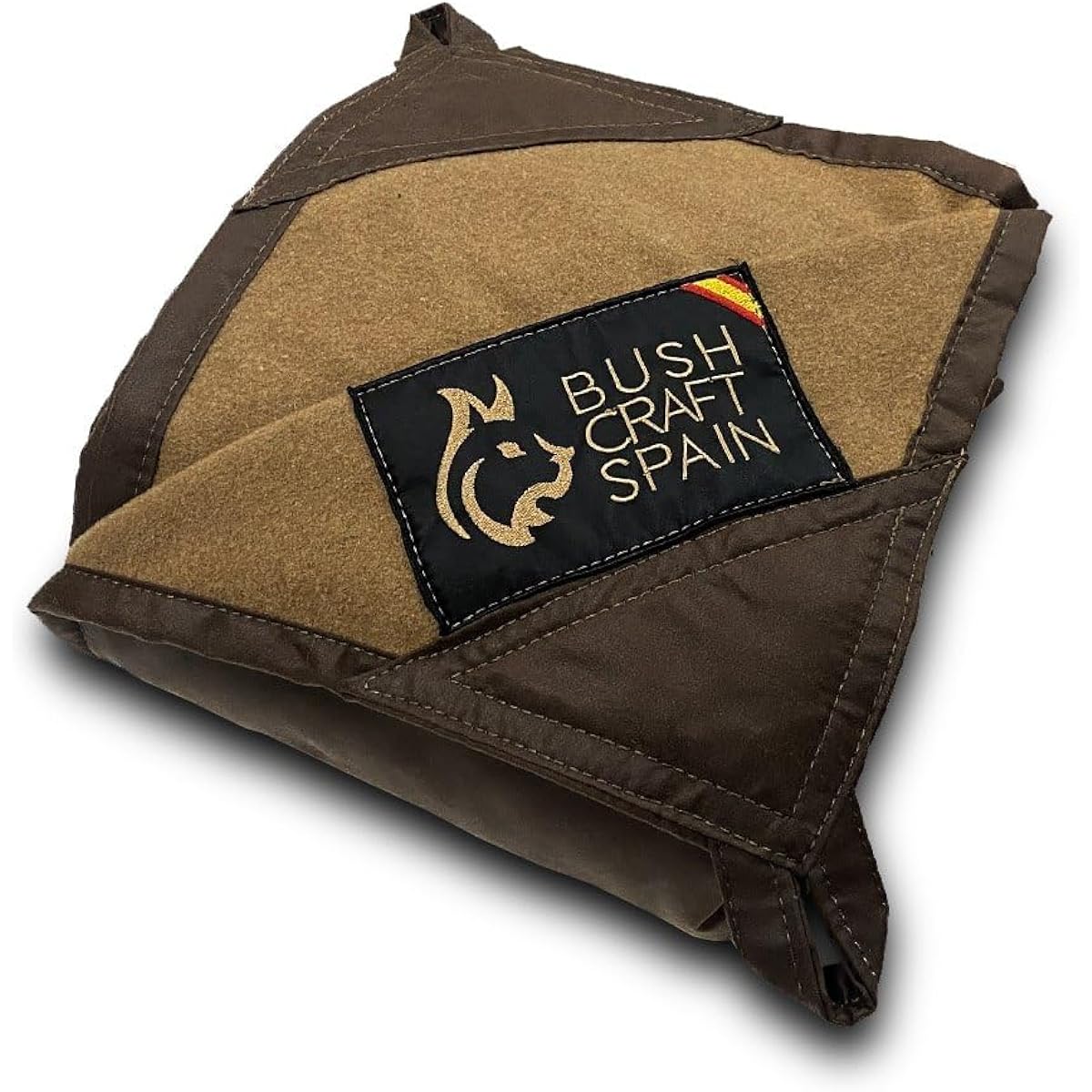 [Bushcraft Spain] Oilskin & Wool Ground Sheet 2x1.5m Brown/Green/Black Bushcraft Spain Military Curtain Tarp Leisure Sheet… (Brown (Canvas Side)/Brown (Wool Side))