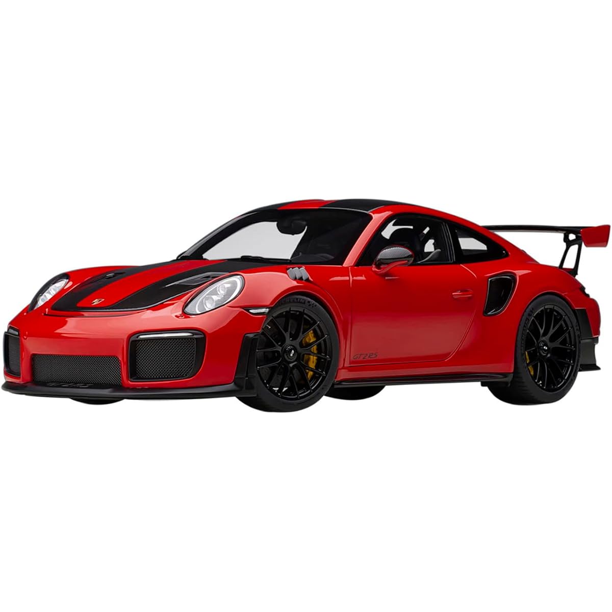 AUTOart 1/18 Porsche 911 (991.2) GT2 RS Weissach Package Red/Carbon Black Finished Product 78173