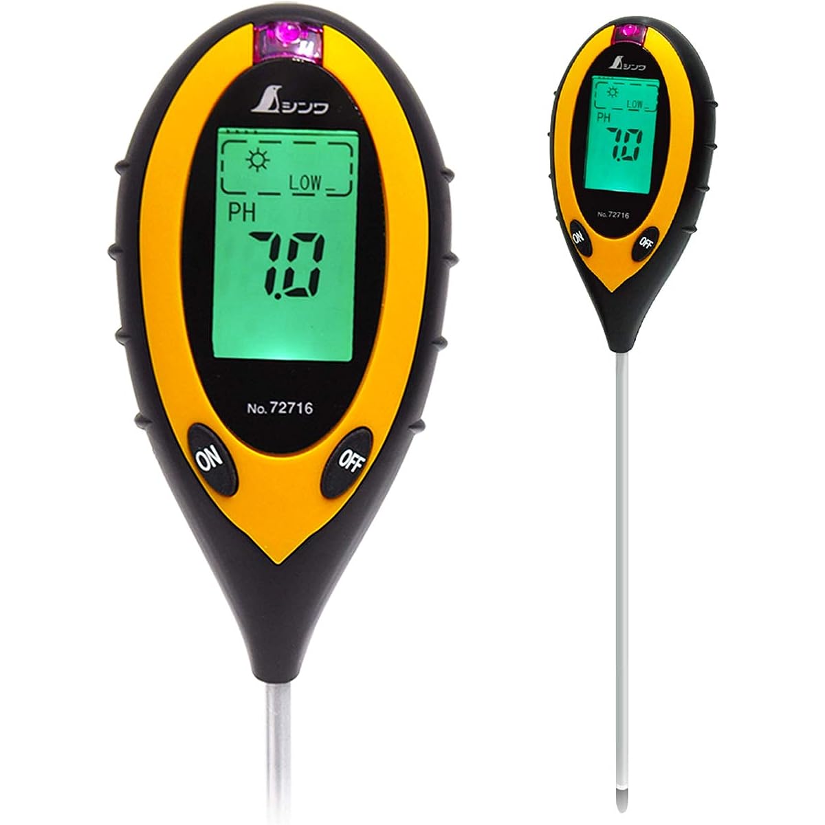 Shinwa Sokutei Digital Soil Acidity Meter A with Soil Temperature, Moisture and Illuminance Measurement Function 72716