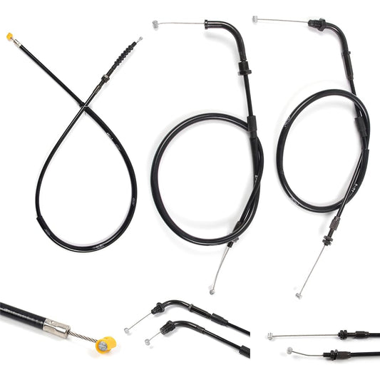 Arashi Throttle Cable and Clutch Cable Fits Honda CBR600RR 2003-2006 Motorcycle Replacement Accessories Black