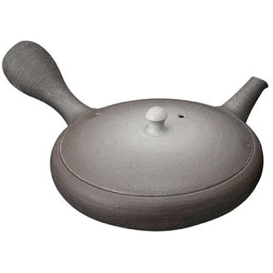 Tokoname Ware Teapot 8-130 Junzo No. 9 Black Soil Gokuhei Maru White Blur Teapot 100ml Thin (Sasame) Master Craftsman's Choice Artist's Product Made in Japan Boxed T1422