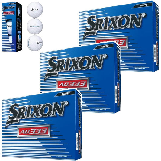 DUNLOP Golf Ball SRIXON AD333 White 2, 3, 5 Dozen Set 24 Balls, 36 Balls, 60 Balls Each