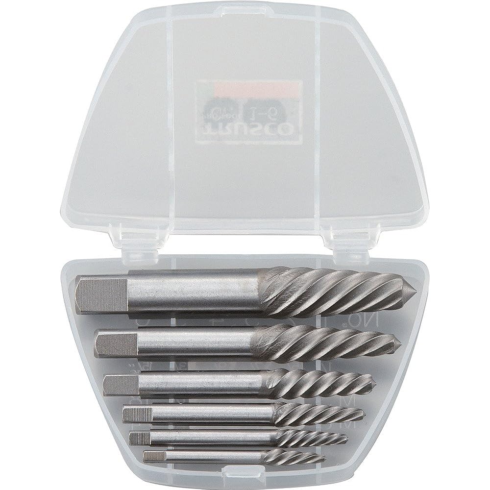 TRUSCO EXS-1816 Extractor Set, Spiral Type, Set of 6, Plastic Case Included