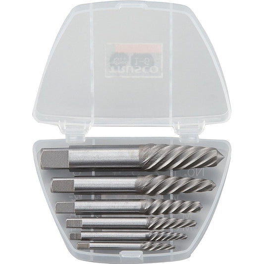 TRUSCO EXS-1816 Extractor Set, Spiral Type, Set of 6, Plastic Case Included